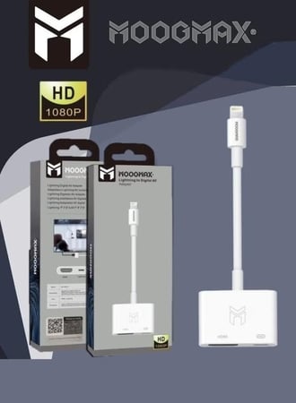 وصلة 2 في 1 - HDMI + شاحن ايفون MOOG MAX ( MX-AD013 )