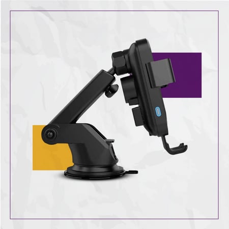 حامل جوال للسيارة لاسلكي بقوة 15 واط