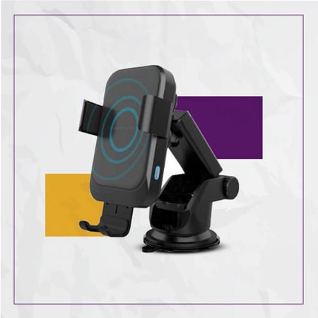 حامل جوال للسيارة لاسلكي بقوة 15 واط