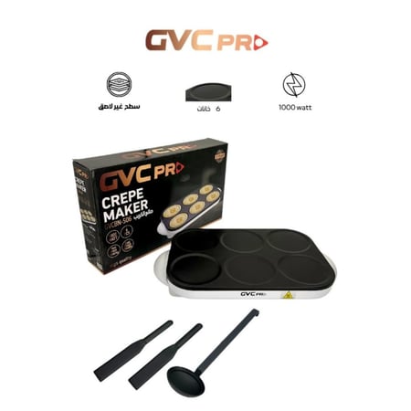 صانعة الكريب والبانكيك - 6 قطع GVC PRO (BN-506)