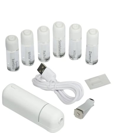 فواحة السيارة مع 6 زيوت عطرية بروائح مختلفة