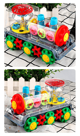 لعبة القطار الدوار بتصميم شفاف ودوران 360 درجة مع موسيقا و أضواء جذابة