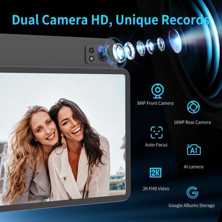 تابلت G-Tab Mega 12 مع كيبورد مغناطيسي عربي/إنجليزي – شاشة 12 إنش 2K – رام 16GB – ذاكرة 256GB