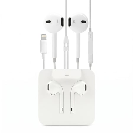 سماعة لايتننج لهواتف آيفون – سلكية بصوت واضح وتحكم بالمكالمات | Lightning Earphones