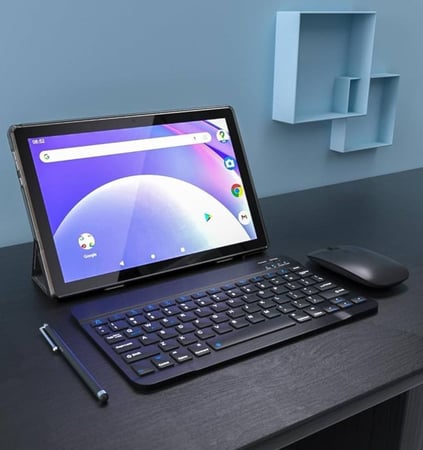 تابلت AIRETAB TAB T2000 بشاشة 10.1 بوصة INCELL – 3GB RAM – 32GB – 3G شريحتين – مع كيبورد وماوس