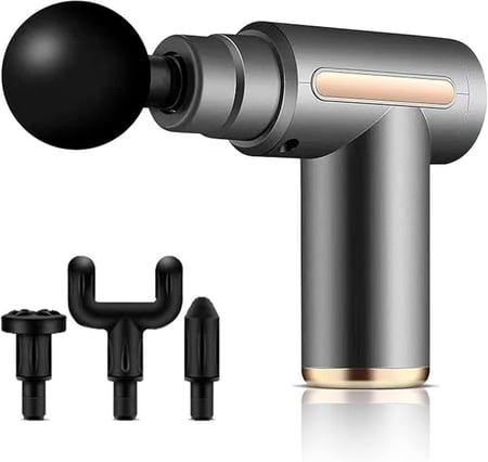 مسدس تدليك ميني، جهاز تدليك عميق للأنسجة، قابل لإعادة الشحن عبر USB، 4 رؤوس تدليك، جهاز تدليك كهربائي محمول للاستخدام في المنزل والسفر، للاسترخاء العضلي للجسم مع 6 أوضاع، أفضل هدية