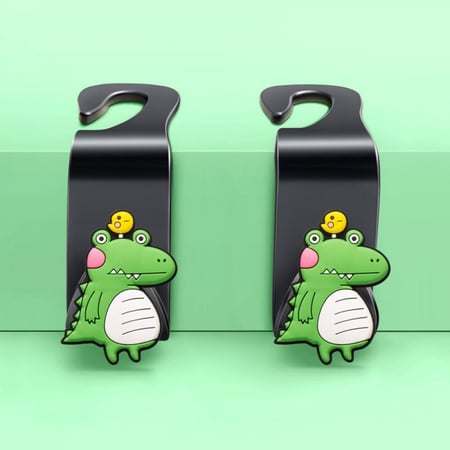 خطاف مسند رأس السيارة المكون من قطعتين هو شماعات لطيفة للسيارة يمكن استخدامها لتعليق وتخزين العناصر مثل الملابس و الموبايل في السيارة.