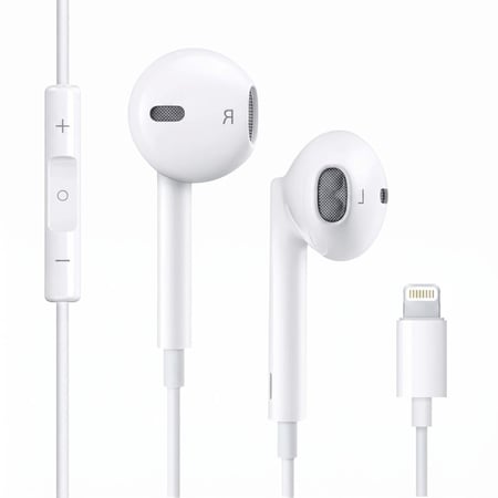 سماعة لايتننج لهواتف آيفون – سلكية بصوت واضح وتحكم بالمكالمات | Lightning Earphones
