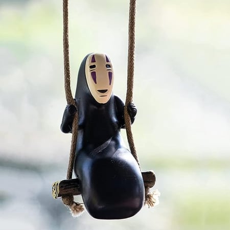 مجموعة زينة انمي جوكر و شخصية رجل بدون وجه ، أرجوحة معلقة ، لمرآة الرؤية الخلفية ، لديكور المكتب و السيارة