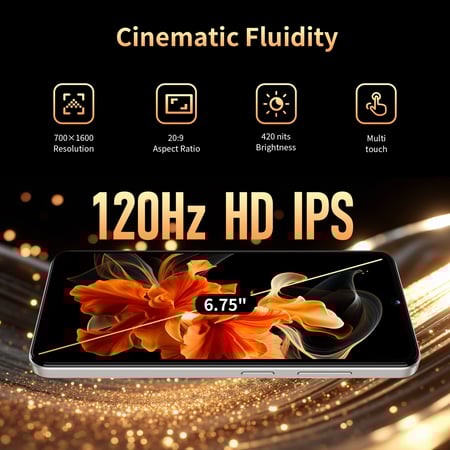 جوال جي تاب G-tab G9‏ 10GB رام و128GB مع شاشة 6.75 إنش 120Hz