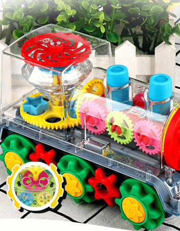 لعبة القطار الدوار بتصميم شفاف ودوران 360 درجة مع موسيقا و أضواء جذابة