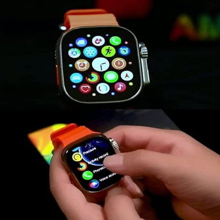 ساعة FT8 Pro الذكية من G-Tab بشاشة AMOLED ‎2.02‎ إنش | مكالمات بلوتوث | متوافقة مع iPhone وAndroid