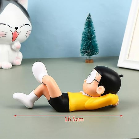 مجسم شخصيات الانمي المحبوبة دورايمون و نوبي قطعتبن معا لعشاق تزيين التابلوه بتصميم جميل و لطيف , للسيارة و الكمبيوتر و المكتب