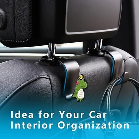 خطاف مسند رأس السيارة المكون من قطعتين هو شماعات لطيفة للسيارة يمكن استخدامها لتعليق وتخزين العناصر مثل الملابس و الموبايل في السيارة.