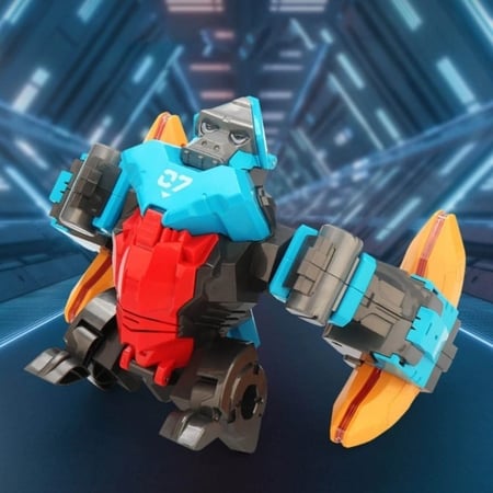 لعبة متحركة على شكل غوريلا دوار 360 مع الأصوات و الاضاءة التفاعلية