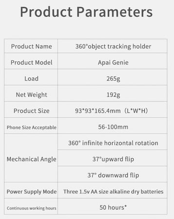 حامل جوال ذكي آباي جيني 2 Apai Genie 2 بتتبع الوجه والحركة 360 درجة