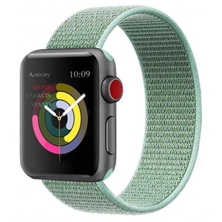 سوار رياضى قماشى بديل لساعة يد أبل آي ووتش سلسلة 5/4/3/2/1 قياس 42-44 مم