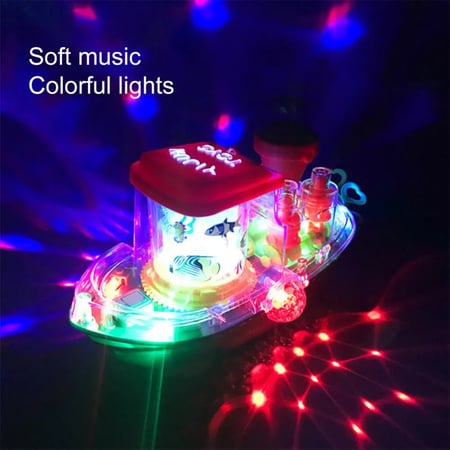 لعبة سفينة الدوارة بالتصميم الشفاف دوران 360 درجة مع موسيقا و أضواء ليد جذابة