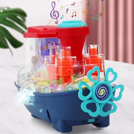 لعبة سفينة الدوارة بالتصميم الشفاف دوران 360 درجة مع موسيقا و أضواء ليد جذابة