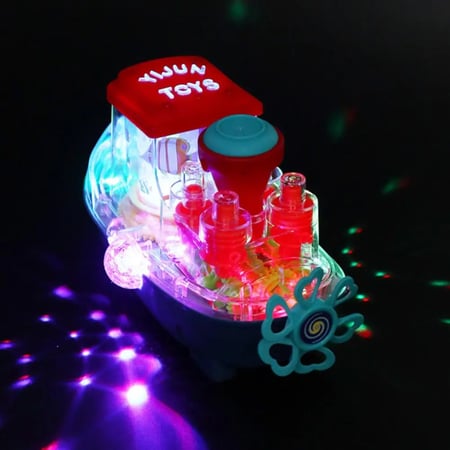 لعبة سفينة الدوارة بالتصميم الشفاف دوران 360 درجة مع موسيقا و أضواء ليد جذابة