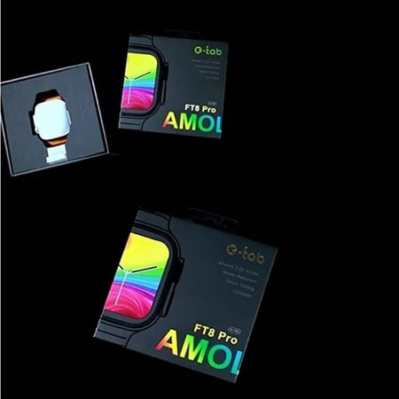 ساعة FT8 Pro الذكية من G-Tab بشاشة AMOLED ‎2.02‎ إنش | مكالمات بلوتوث | متوافقة مع iPhone وAndroid