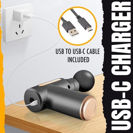 مسدس تدليك ميني، جهاز تدليك عميق للأنسجة، قابل لإعادة الشحن عبر USB، 4 رؤوس تدليك، جهاز تدليك كهربائي محمول للاستخدام في المنزل والسفر، للاسترخاء العضلي للجسم مع 6 أوضاع، أفضل هدية