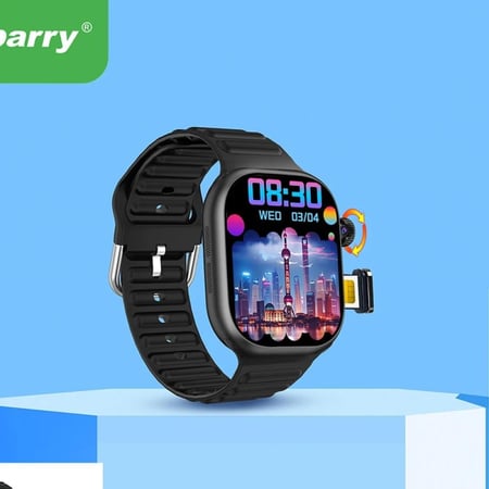ساعة Smartbarry EDS C99 Plus الذكية مع شاشة AMOLED ‎2.06‎ بوصة، كاميرا دوارة قابلة للسحب، 4G SIM، GPS، ذاكرة 3+32 جيجابايت
