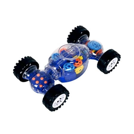 لعبة سيارة شفافة  دوارة مع اضواء ليد و موسيقى