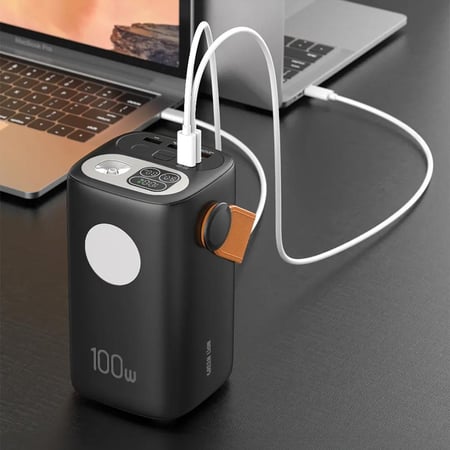 باور بانك هايبر كور 60 من جرين ليون بسعة 60000 مللي أمبير/ساعة - أسود