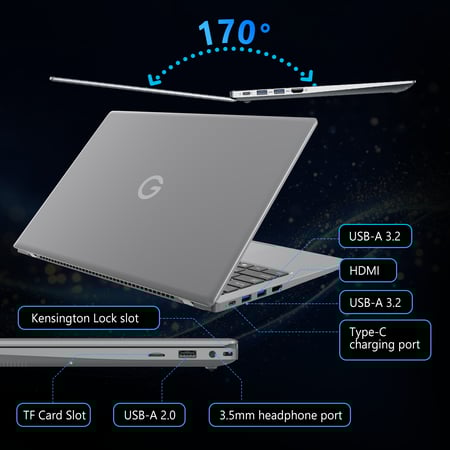 لابتوب جي تاب G-tab GT14 شاشة 14 بوصة معالج انتل 8GB رام وتخزين 256GB ويندوز 11