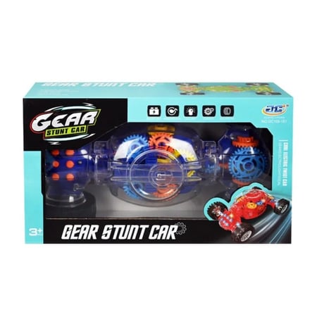 لعبة سيارة شفافة  دوارة مع اضواء ليد و موسيقى