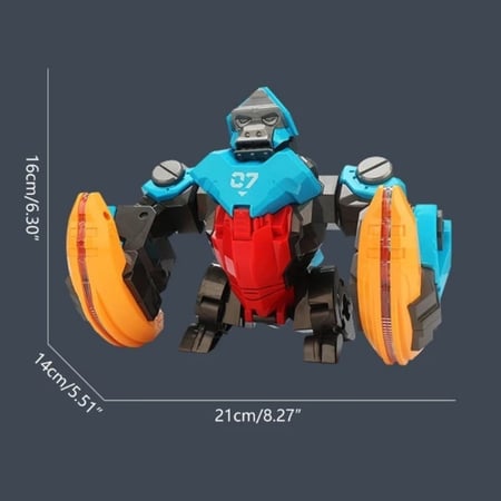 لعبة متحركة على شكل غوريلا دوار 360 مع الأصوات و الاضاءة التفاعلية