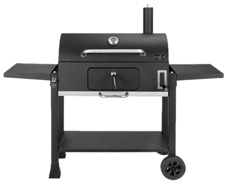 شواية فحم مع رف معدني وعجلات