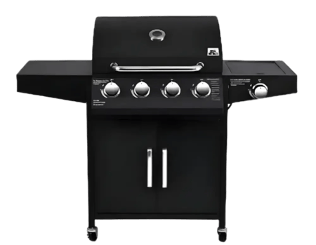 شواية غاز مع عين جانبية وحجرة تخزين سفلية