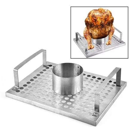 مثبت لشواء الدجاجة بالبيرة او العصير مع قاعدة