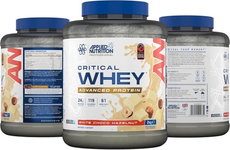 واي بروتين(شوكولاتة كندر بوينو البيضاء!)61سكوب-ابلايد نيوتريشن,(Applied Nutrition White Choco Bueno,2kg)