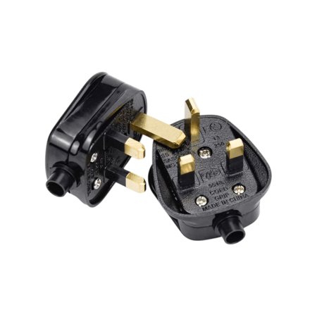 فيش كهرباء اسود قابس المملكة المتحدة 3 سنون 13 أمبير UK Power Socket 13A 220V