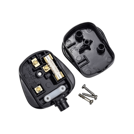 فيش كهرباء اسود قابس المملكة المتحدة 3 سنون 13 أمبير UK Power Socket 13A 220V