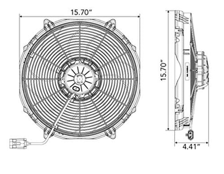 مروحة سبال الإيطالية 16 انش تيربو أداء عالي  سحب