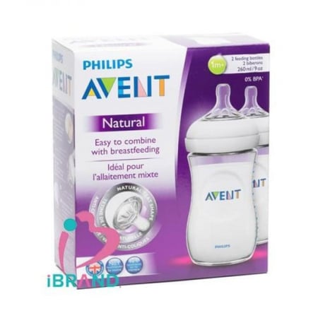 فيليبس افينت زجاجة رضاعة طبيعية 260 مل*2