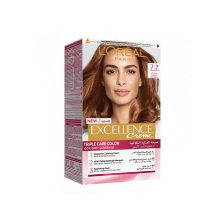 لوريال اكسلنس صبغة شعر 7.7 بني عسلي