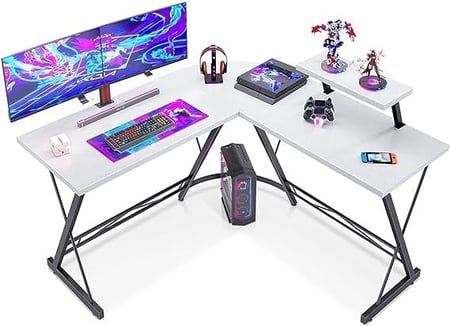 طاولة قيمنج زاوية ابيض