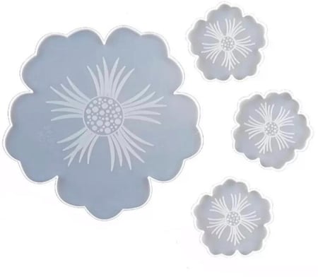 سيليكون الورده / قالب ريزن ( 4 قطع )