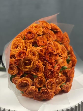 باقة بيبي جوري برتقالي بتغليف شفاف