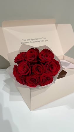 جوري احمر بتغليف شفاف