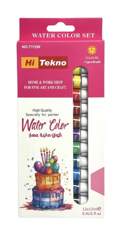 الوان مائية 12 ملي ( 12 لون ) - Hi Tekno