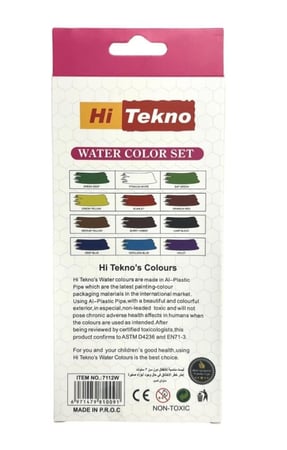الوان مائية 6ml ( 12 لون ) - Hi Tekno