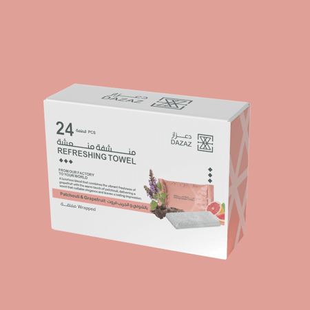 بوكس منشفة منعشة برائحة باتشولى وجريت فروت 24 حبة