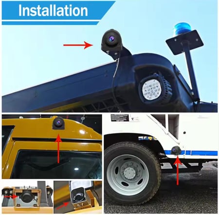 كاميرا خلفية ، جانبية لداش كام JC400 , JC450 , JC371 , JC261