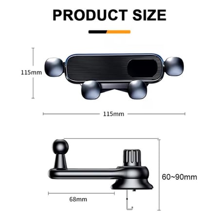 حامل الهاتف للسيارة دوران 360 درجة باربع أذرع